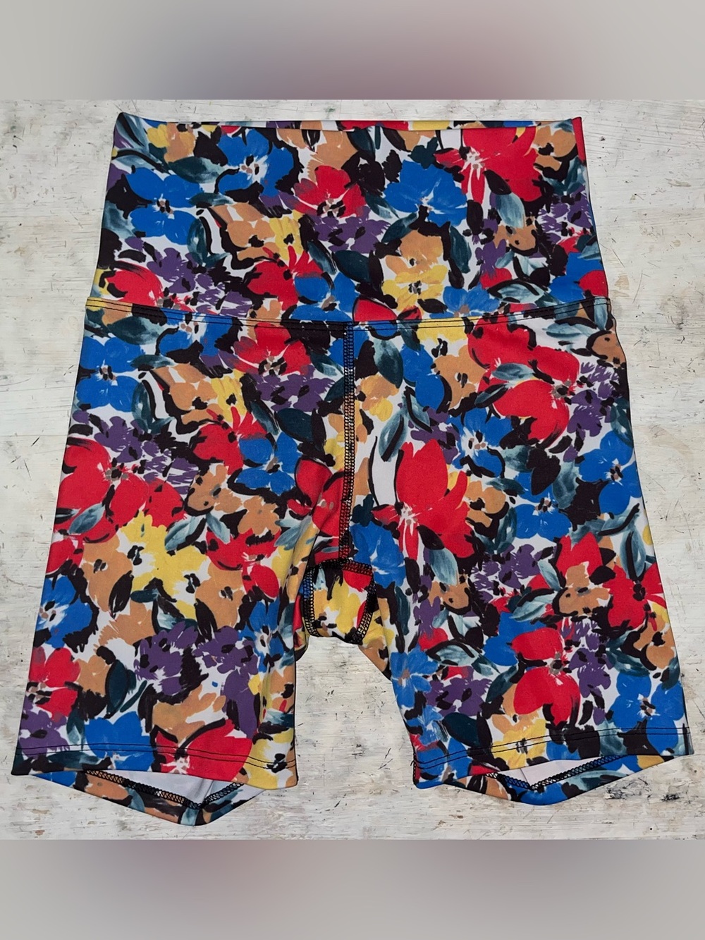 Beach Riot Bike Short in Buttercup Floral | size small